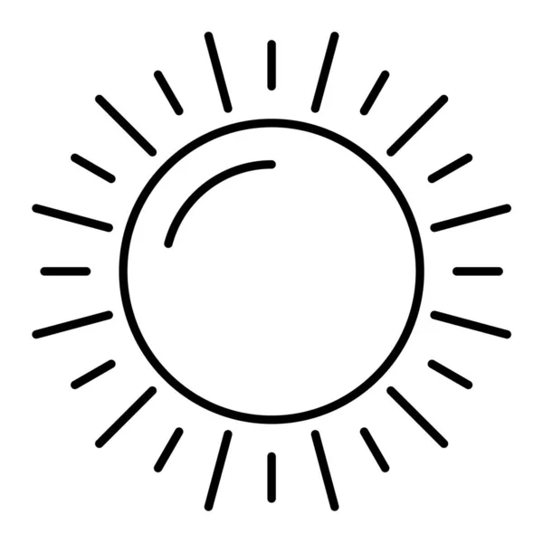 Sonnensymbol Einfache Illustration Von Wettervektorsymbolen Für Das Web — Stockvektor