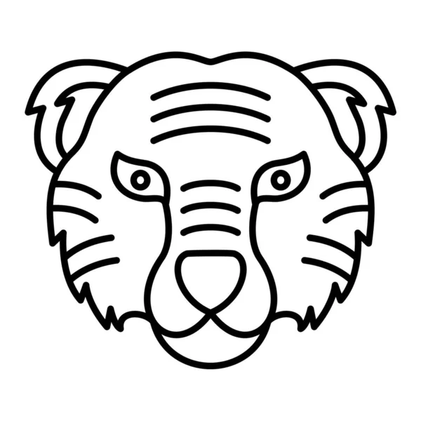 Ilustração Vetorial Cabeça Tigre — Vetor de Stock