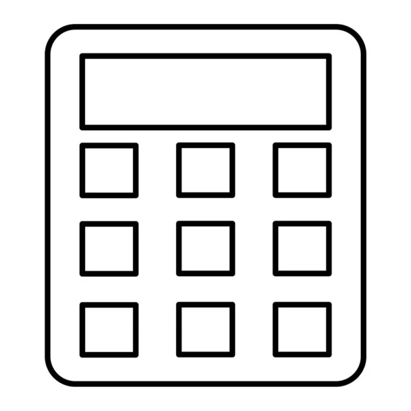 Calculator Icon Outline Illustration Abacus Vector Icons Web — Stock Vector