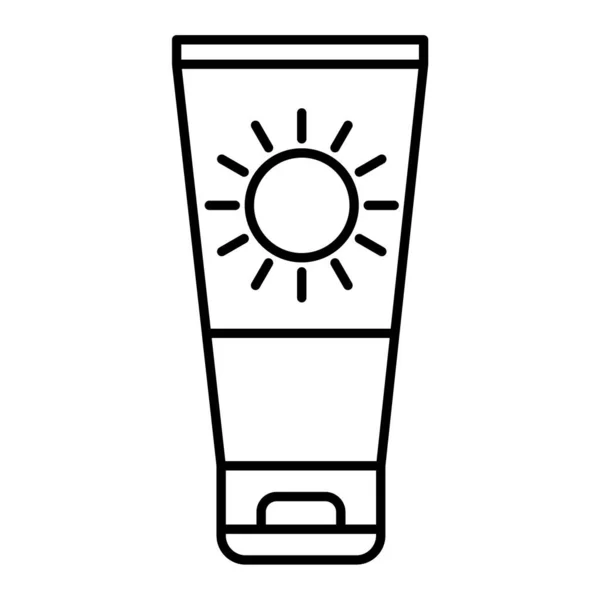 Sonnencreme Symbol Auf Weißem Hintergrund Vektorillustration — Stockvektor