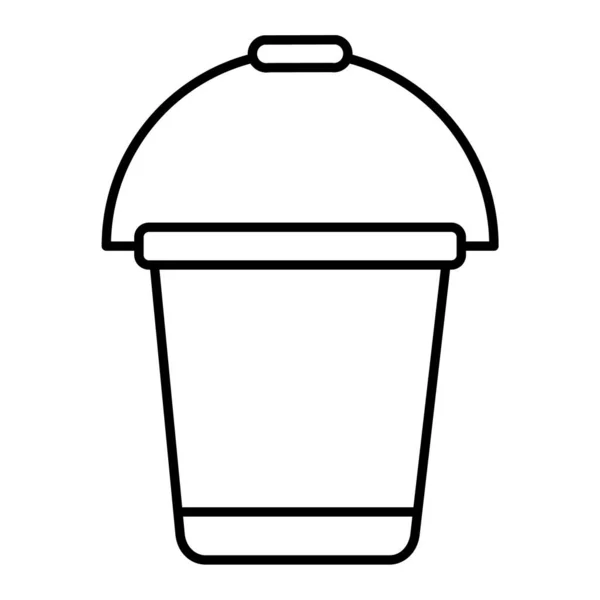 Eimer Symbol Einfache Illustration Von Wassertopf Vektorsymbolen Für Das Web — Stockvektor
