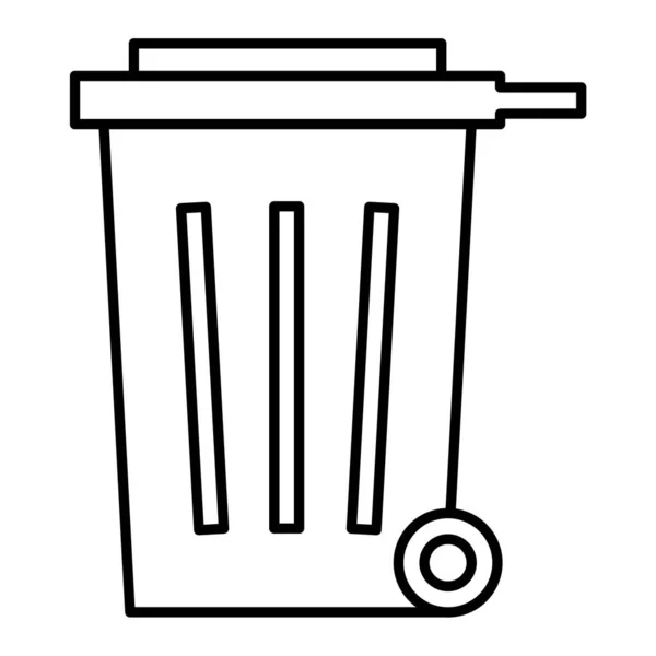 Mülleimer Symbol Umriss Müll Recycling Vektor Symbol Für Web Design — Stockvektor