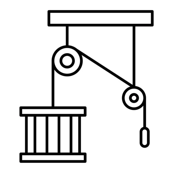 Bench Lift Line Icon Outline Vector Illustration — Vetor de Stock