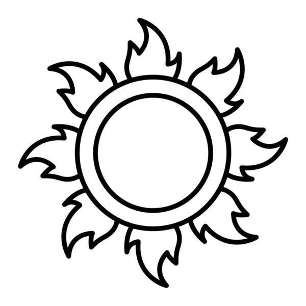 Sol Icono Vector Ilustración — Archivo Imágenes Vectoriales