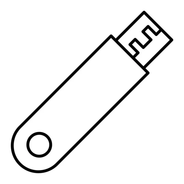 Usbフラッシュドライブのアイコン ウェブ用のコンピュータ ベクトル アイコンの概略図 — ストックベクタ