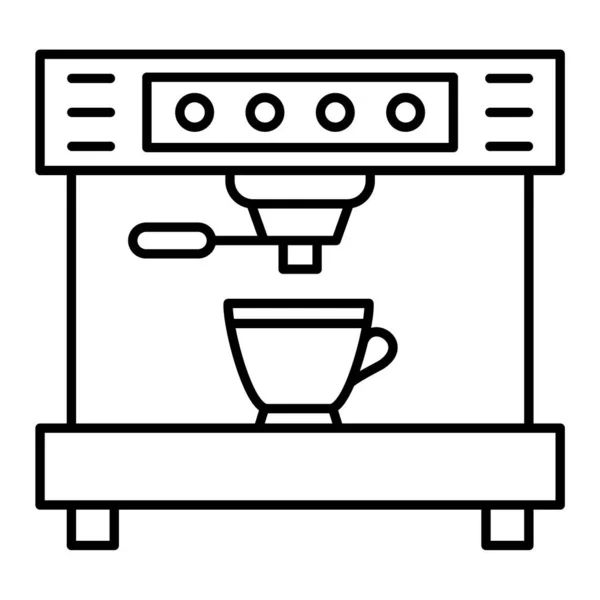 Pictogram Koffiezetapparaat Schets Vectorillustratie Geïsoleerd Witte Achtergrond — Stockvector