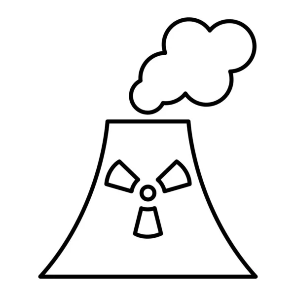 Atomerőmű Ikon Vektor Illusztráció Tervezés — Stock Vector