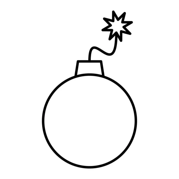 Bomb Icon Outline Illustration Dynamite Vector Icons Web — Stock Vector