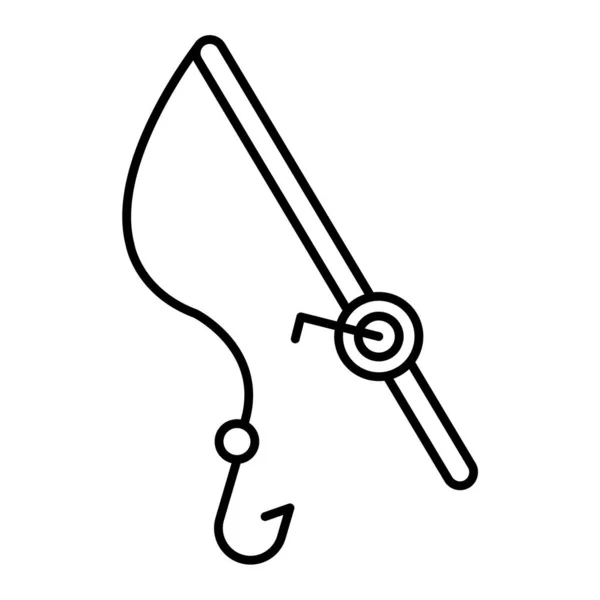 釣り針のアイコン ウェブ用魚のベクトルアイコンの概略図 — ストックベクタ
