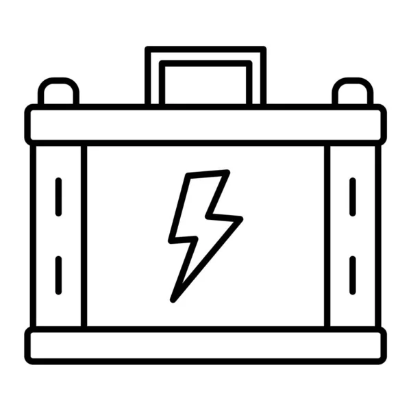 Batteriikonen Skissera Illustration Elektriska Bil Vektor Ikoner För Webben — Stock vektor