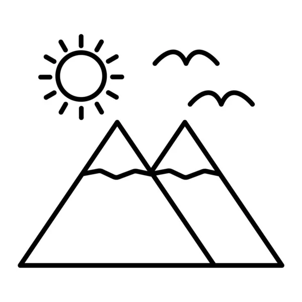Montañas Icono Web Diseño Simple — Archivo Imágenes Vectoriales