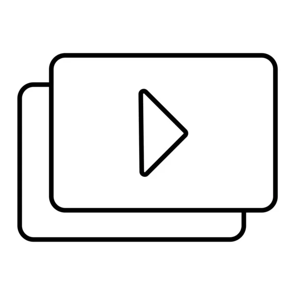 Video Oynatıcı Ikon Vektör Illüstrasyonu — Stok Vektör