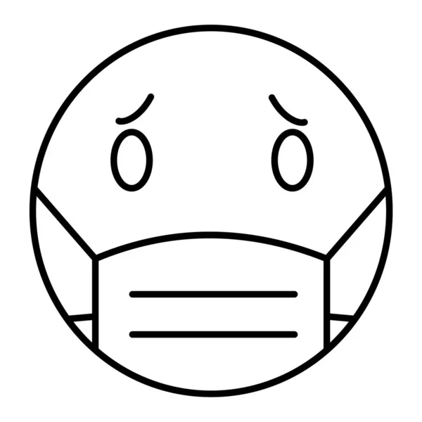 Ícone Máscara Facial Esboço Ilustração Ícones Vetor Cabeça Para Web —  Vetores de Stock
