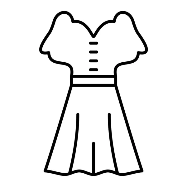 Kleid Symbol Umriss Illustration Der Kleidung Vektor Symbol — Stockvektor