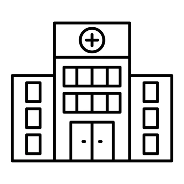 Hospital Edifício Ícone Vetor Ilustração —  Vetores de Stock