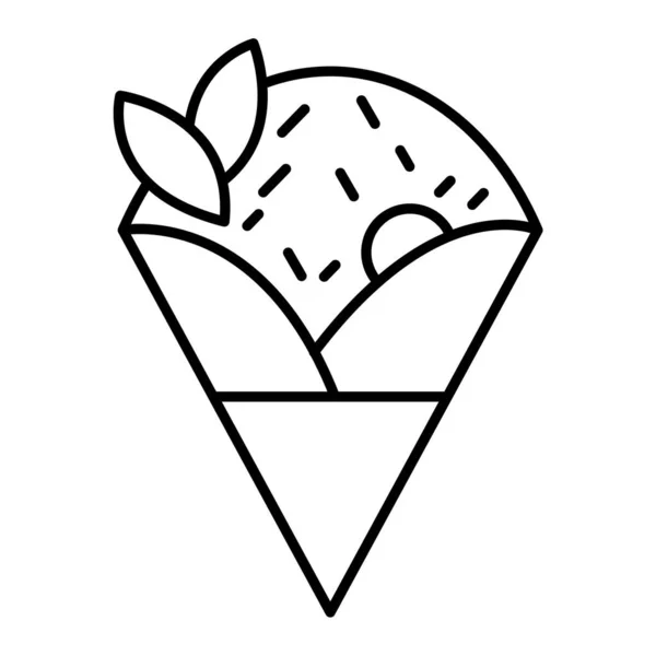 Simple Icon Food Line Style Vector Illustration — Stok Vektör