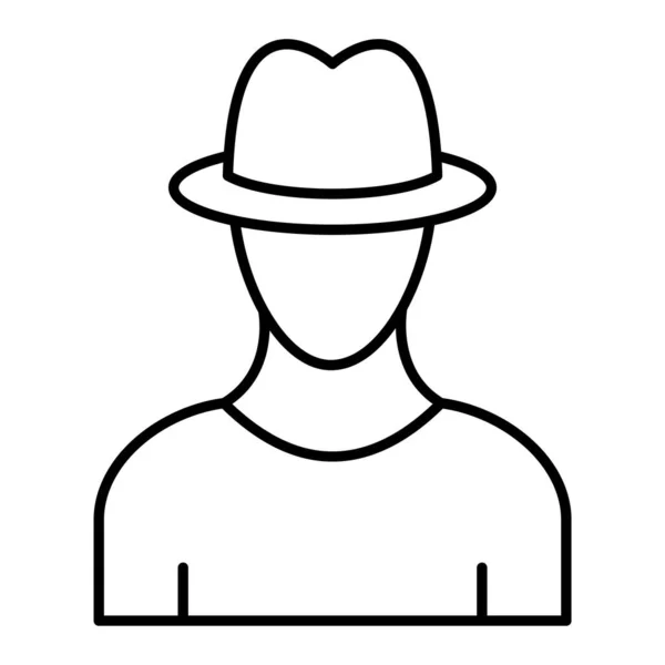 Homme Avec Icône Chapeau Illustration Vectorielle — Image vectorielle