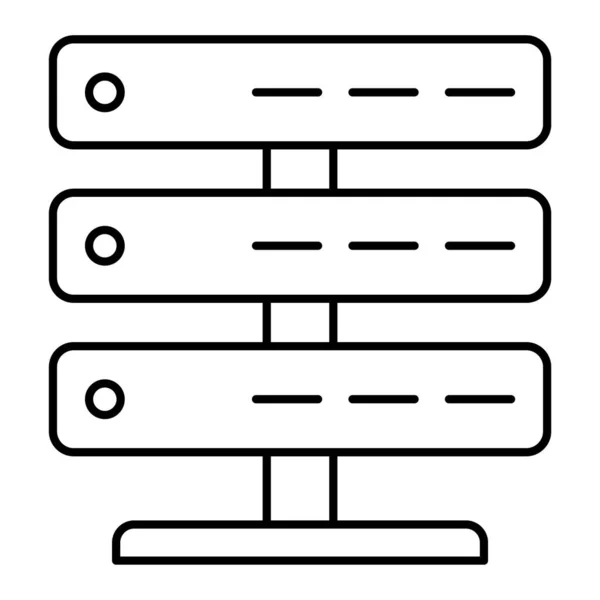 Icono Del Servidor Datos Vector Ilustración — Vector de stock