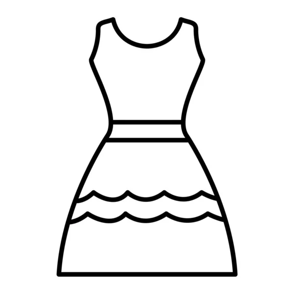 Ikona Sukienki Zarys Ilustracji Ikon Wektorowych Odzieży Sieci — Wektor stockowy