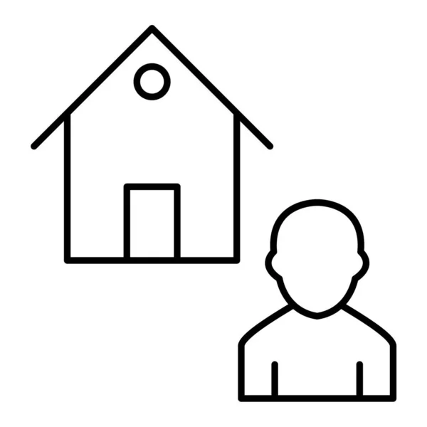 Fastighetsmäklare Med Hus Ikon Vektor Illustration Design — Stock vektor
