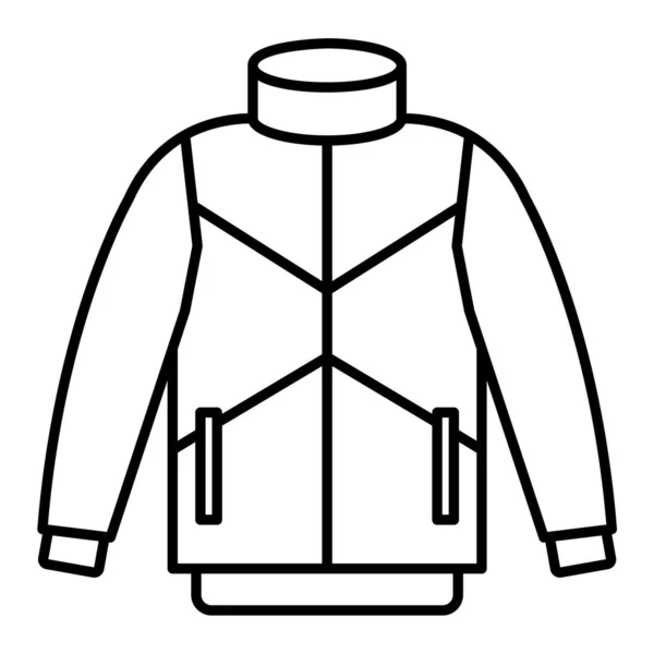 Іконка Зимової Куртки Начерк Ілюстрації Одягу Векторний Символ Запас — стоковий вектор