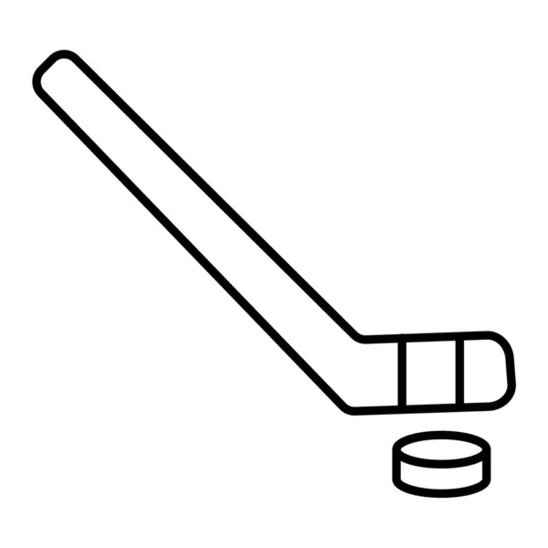 Eishockey Stick Ikone Umriss Sportausrüstung Vektor Symbol Für Web Design — Stockvektor