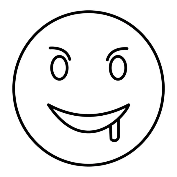 Sorriso Rosto Emoticon Ícone Vetor Ilustração Design — Vetor de Stock