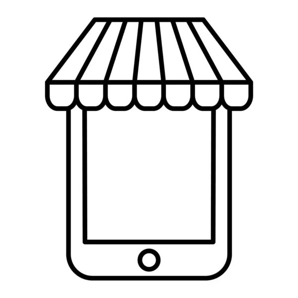 Shopping Mobil Applikation Vektor Illustration — Stock vektor