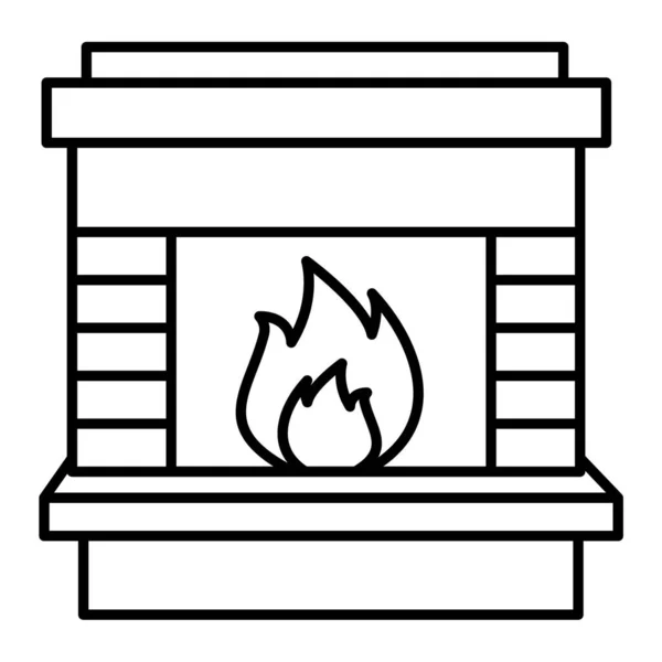 Fireplace Web Icon Simple Illustration — Stock Vector