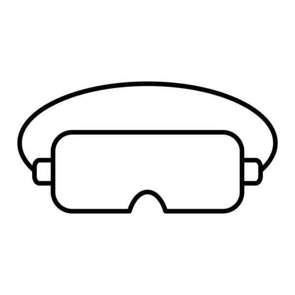 Glazen Icoon Schets Illustratie Van Virtuele Masker Vector Pictogrammen Voor — Stockvector