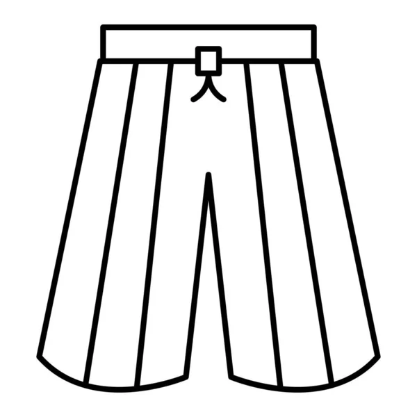 Shorts Ikone Umriss Illustration Der Kleidung Vektor Symbole Für Das — Stockvektor