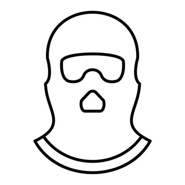 Masker Icoon Schets Illustratie Van Gezicht Vector Pictogrammen Voor Web — Stockvector