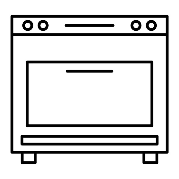 Microwave Oven Icon Outline Illustration Stove Vector Icons Web — Stock Vector