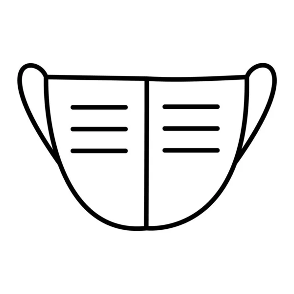 Значок Медичної Маски Начерк Ілюстрації Паперової Чашки Векторні Піктограми Інтернету — стоковий вектор
