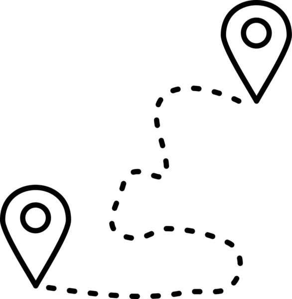 Pin Mappa Semplice Illustrazione — Vettoriale Stock