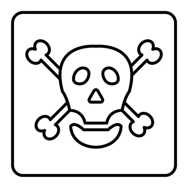 Crâne Avec Icône Croisés Illustration Vectorielle — Image vectorielle
