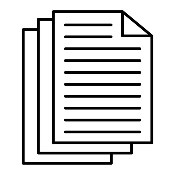書類のアイコン Web用のファイルベクトルアイコンの概略図 — ストックベクタ