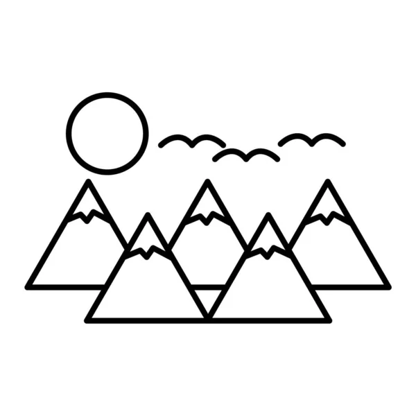Berg Symbol Vektor Isoliert Auf Weißem Hintergrund Für Ihr Web — Stockvektor