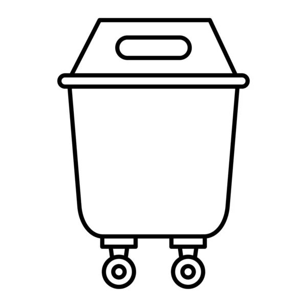 Mülleimer Symbol Umriss Illustration Von Papierkorb Vektorsymbolen Für Das Web — Stockvektor