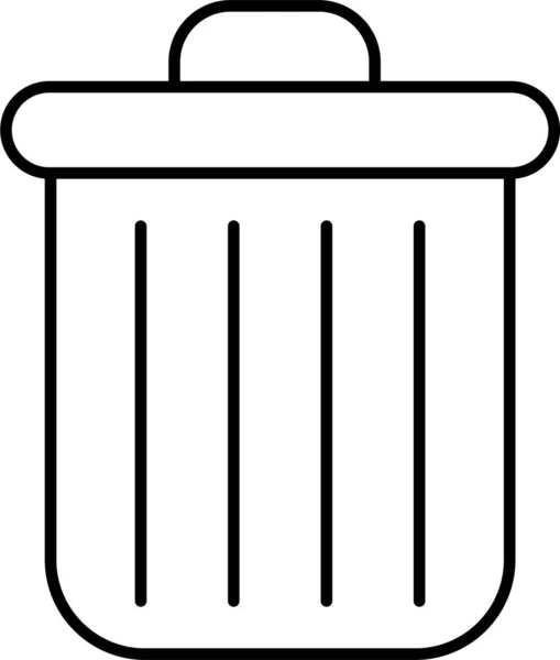 Basura Icono Web Ilustración Simple — Vector de stock