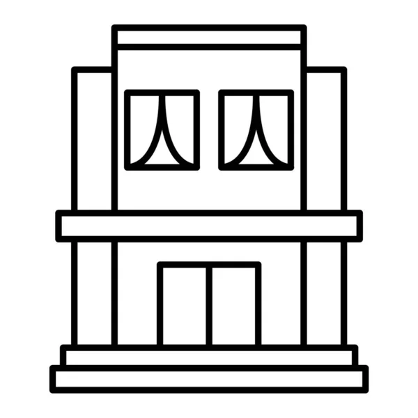 Ikona Budynku Sklepu Zarys Ilustracji Ikon Wektorów Muzealnych Sieci — Wektor stockowy