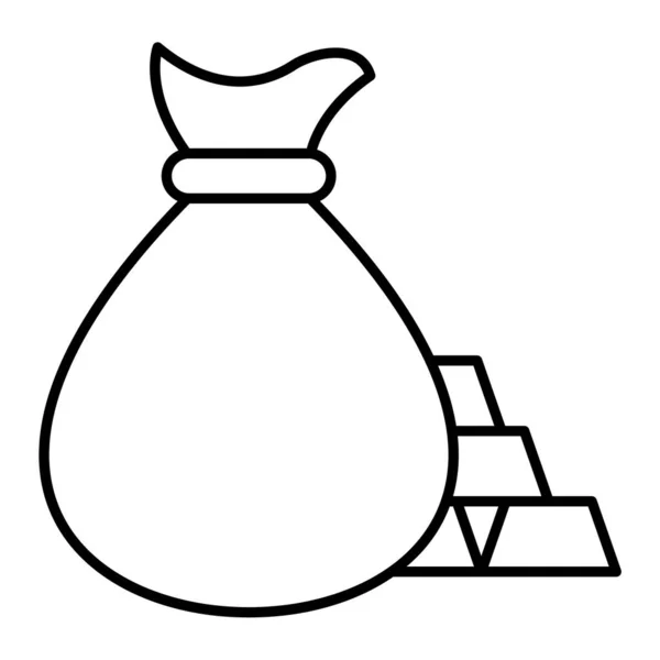 Icono Bolsa Dinero Esquema Ilustración Los Iconos Vector Saco Para — Archivo Imágenes Vectoriales