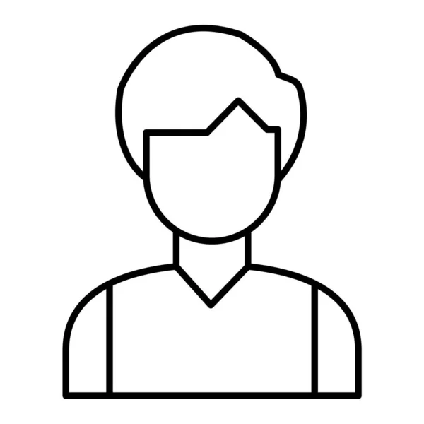 Icône Homme Avatar Schéma Illustration Vectorielle Personne Masculine Symbole Contour — Image vectorielle