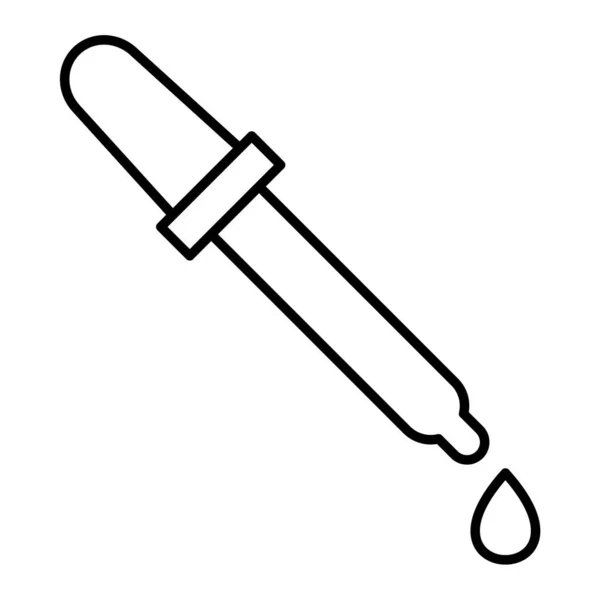 医療用注射器のアイコン ウェブ用のピペット ベクトル アイコンの概略図 — ストックベクタ