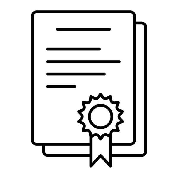 Certificado Ilustração Vetor Ícone Web — Vetor de Stock