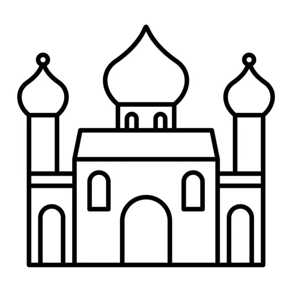 Moskee Icoon Schets Illustratie Van Taj Mahal Vector Iconen Voor — Stockvector