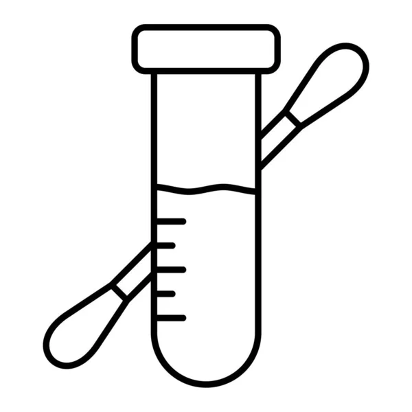 Test Tube Icon Outline Medical Flask Vector Symbol Web Design — 스톡 벡터