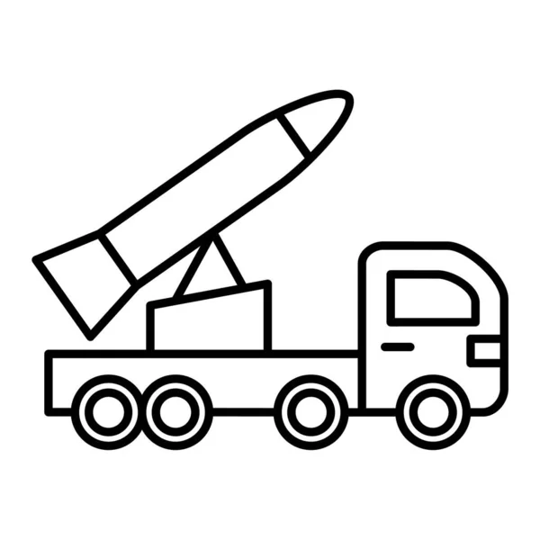 Military Weapon Icon Outline Illustration Rocket Vector Icons Web — Wektor stockowy