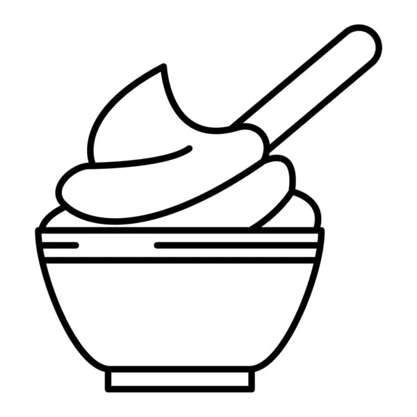 Bowl Cream Icon Vector Illustration Design — Image vectorielle