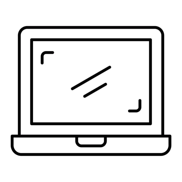 Icono Del Ordenador Portátil Vector Ilustración — Vector de stock